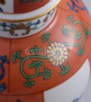 Herendi Gödöllő mintás fedeles váza. Jelzett, hibátlan, m: 24 cm