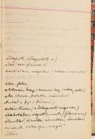 cca 1900 Exner Győző (1864-1945) költő, pedagógus, sakkmester autográf szószedete, ritka magyar szav...