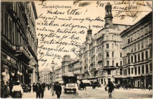 1904 Wien, Vienna, Bécs; Mariahilferstrasse / street, omnibus with Odol advertisement