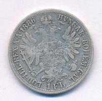 Ausztria 1886. 1Fl Ag "Ferenc József" T:F ph. Austria 1886. 1 Florin Ag "Franz Joseph...