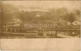 1903 San Bernardino (California), Santa Ana riverside with ships. photo (small tears)