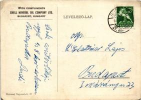 1936 Gödöllői Jamboree. Shell Kőolaj Részvénytársaság reklámlapja / Look, Shell here in Hungary, jus...