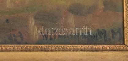 Vágh-Weinmann Mihály (1899-1986): Tanya. Olaj, karton, jelzett. Dekoratív, sérült fakeretben. 35,5x5...