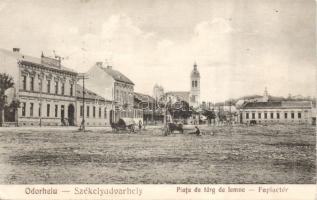 Székelyudvarhely wood market square with Hotel Erzsébet (EK)