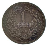 1881KB 1kr Cu "Középcímer" T:VF,F 
Adamo M4.1