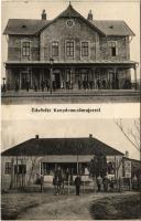 1914 Esztergom, Kenyérmezőmajor vasútállomás ( Esztergom-Kertváros), M. Kir. Posta és vendéglő