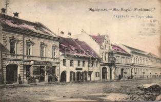 Segesvár Ferdinand street with bakery and the shops of Karl Fernencel and Petrovits