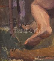 Országh jelzéssel (Országh Imre Ferenc?): Női hátakt. Olaj, vászon. Dekoratív fakeretben. 50x40 cm