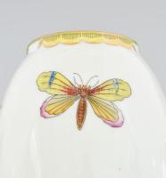 Herendi Viktória mintás váza. Jelzett, kézzel festett, hibátlan, m: 22,5 cm