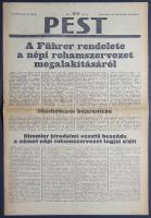 [II. Világháború] Pest. 1944. október 19. (Napilap, VI. évfolyam, 238. szám) "A Führer rendelet...