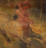 Olvashatatlan jelzéssel: Kentaur. Olaj, vászon. Dekoratív fakeretben. 35x55 cm