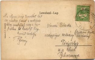 1910 Késmárk, Kezmarok; temető. Hátoldalon humoros levél: "Ha ilyen szép temetőt lát az ember, ...