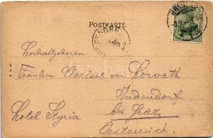 1905 Wroclaw, Breslau; Rathaus / town hall. Art Nouveau, litho frame with coat of arms (EB)