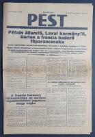 [II. Világháború] Pest. 1942. április 15. (Napilap, IV. évfolyam 84. szám) "Pétain államfő, Lav...
