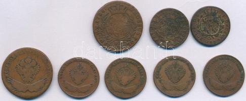 Lengyelország 1767G 1gr Cu (2db) + 1788. 3gr Cu "II. Szaniszló Ágost" + A felosztott Lengy...