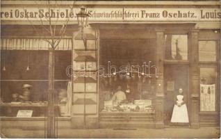 Wien, Vienna, Bécs (?); shops of Oskar Schiele and Franz Oschatz. photo (EK)