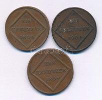 Osztrák államok / / Salzburg 1804-1805. 1kr Cu "III. Ferdinánd" (3db, 2xklf) T:VF Austrian...