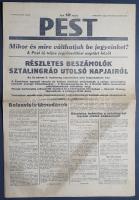 [II. Világháború] Pest. 1943. február 4. (Napilap, V. évfolyam 27. szám) "Részletes beszámolók ...