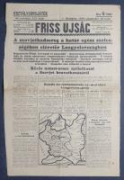 [II. Világháború] Friss Ujság. 1939. szeptember 19. (Napilap, 44. évfolyam, 213. szám) "A szovj...