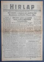 Hirlap. 1947. február 1. (Napilap, II. évfolyam, 26. (127.) szám) "300.000 zsidó menekült várja...
