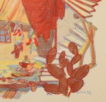 Oskar Laske (1874-1951): maruf, a kairói cipész (Maruf, der Schuster von Kairo). Litográfia, papír, ...