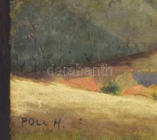 Poll H jelzéssel: Táj. Pasztell, papír, üvegezett fakeretben, 38x31 cm