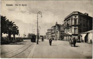 Catania, Via VI Aprile / street view, tram