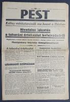 [II. Világháború] Pest. 1943. december 4. (Napilap, V. évfolyam 275. szám) "Hivatalos jelentés ...