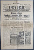 [II. Világháború] Friss Ujság. 1936. május 5. (Napilap, 41. évfolyam, 103. szám) "Olasz lobogó ...