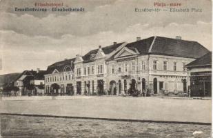 Erzsébetváros with the warehouse of Gusztáv Mühlsteffen and the shops of Schwarz and Dengel