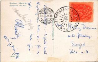 1938 Beregszász, Beregovo, Berehove; Fő utca, Rozenthál üzlete, autó / Hlavní ul. / street + "1...