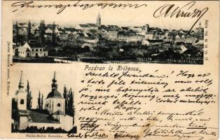 1901 Kőrös, Krizevac, Krizevci; Majka-Bozja Koruska / general view, church (fl)