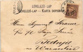 1901 Kőrös, Krizevac, Krizevci; Majka-Bozja Koruska / general view, church (fl)