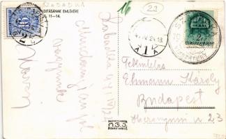 1941 Szabadka, Subotica; bevonulás. Bácska felszabadításának emlékére, honleányok katonákkal / entry...