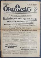 [II. Világháború] 8 Órai Ujság. 1943. július 28. (Napilap, XXIX. évfolyam, 168. szám) "A Badogl...