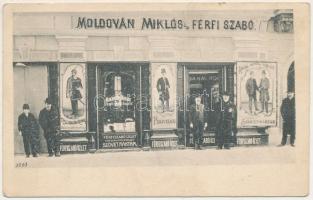 Kolozsvár, Cluj; Moldován Miklós férfi szabó üzlete / tailor shop (EK)