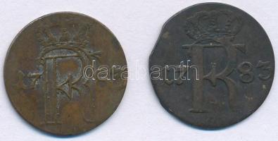 Német államok / Poroszország 1783A 1/24T billon (2db) T:F
German states / Prussia 1783A 1/24 Thaler...