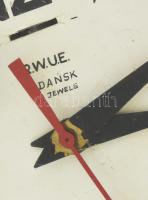 R.W.U.E. Gdanks 11 köves lengyel hajóóra. Szervizelendő, fém tokban, d: 18 cm