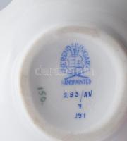 Herendi Apponyi zöld mintás porcelán sótartó, kézzel festett, jelzett, hibátlan, h: 15 cm