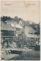 1910 Verespatak, Goldbach, Rosia Montana; Privát zúzda, aranybánya. Oprea Miklós kiadása / gold mine, panning (fl)