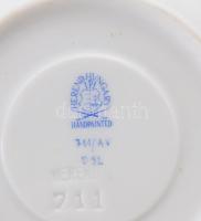Herendi zöld Apponyi mintás csésze alátéttel. Jelzett, d: 11,5 cm