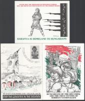 A délszláv háború idejéből származó 3 db háborúellenes, a délvidéki magyarság mellett kiálló röplap / nyomtatvány (reprint?), 16,5x12,5 cm