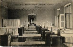 Temesvár, Timisoara; Józsefváros, Iskolanővérek Intézete, hálóterem, belső / boarding school, dormitory, interior (EB)