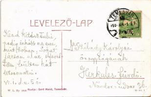 1910 Temesvár, Timisoara; Jenő herceg tér, emlékmű, villamos. W.L. Bp. 2002. Gerő Manó kiadása / squ...