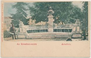 Arad, Erzsébet királyné (Sissi) emlékmű. Honisch L. István felvétele. Kerpel Izsó kiadása / Empress Elisabeth of Austria (Sisi) monument