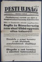 [II. Világháború] Pesti Újság. 1938. október 1. (Napilap, XI. évfolyam 225. szám) "Anglia és Né...
