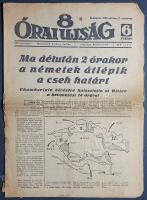 [II. Világháború] 8 Órai Ujság. 1938. október 2. (Napilap, XXIV. évfolyam, 218. szám) "Ma délut...