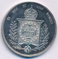 Brazília 1866. 1000R Ag T:XF apró ph. 
Brazil 1866. 1000 Reis Ag C:XF tiny edge error 
Krause KM#4...