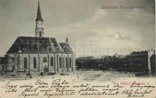 Kolozsvár St Michael cathedral with the Karolina monument