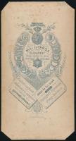 cca 1890 Katonatiszt esküvői portréja, Mai Manó (1855-1917) budapesti fényképész műtermében készült,...
